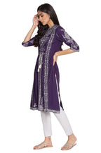 W For Woman Women'S Viscose Straight Printed Kurta