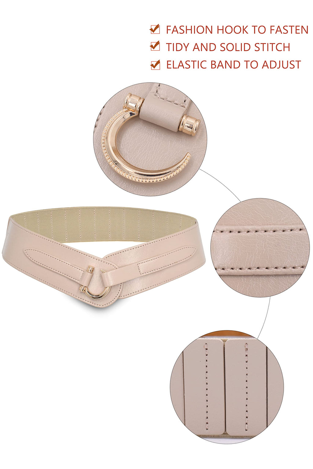 TeeYee Leather Belts Renaissance Waist Vintage Fashion Medieval Belt beige#