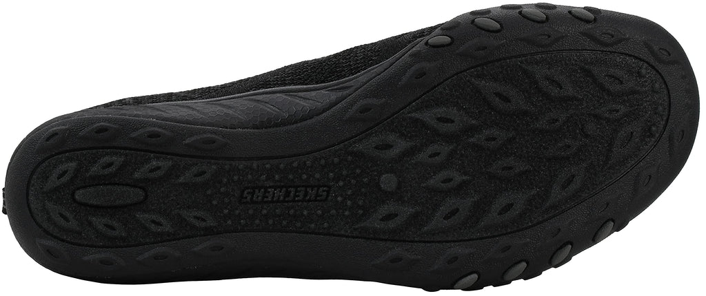 Skechers Women's Breathe-Easy-A-Look Mary Jane Flat, Black, 8 M US