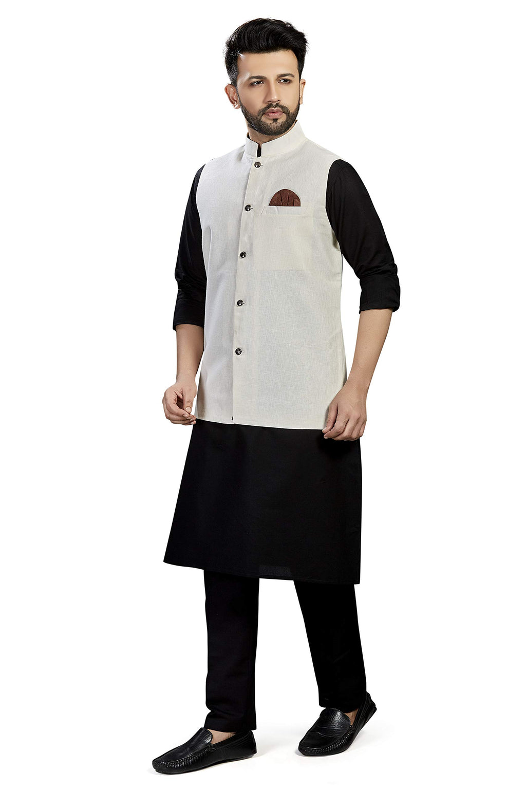 BE ACTIVE Mens Linen Blend Nehru Jacket With Mandarin Collar || Ethnic Koti For Men || Men Koti Formal|| Men Koti Wedding (RFKT