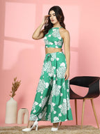 Oomph! WomenS Crepe Top And Trouser Pant Set |Two Piece Co-Ord Set | Wester Wear Regular Fit | Stylish Multipurpose Top - Botto