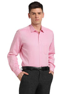 Turtle Men Giza Cotton Light Pink Regular Fit Formal Shirt