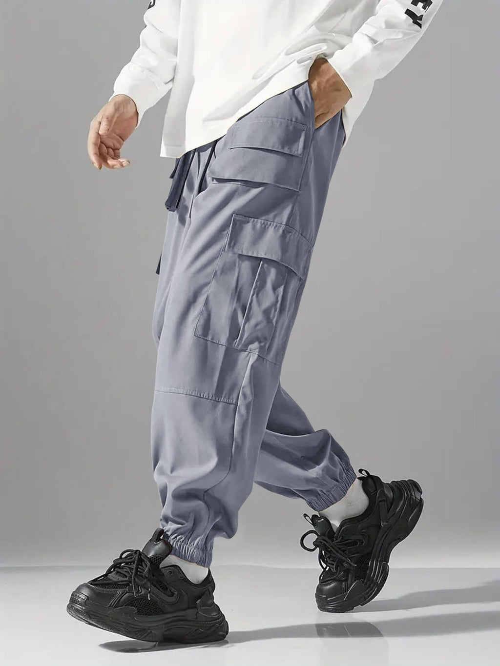 Indoprimo Men Cargo || Men Cargo Pants || Men Cargo Pants Cotton || Cargos For Men || Men Cargo Trouser - Paris (In, Alpha, 2Xl,