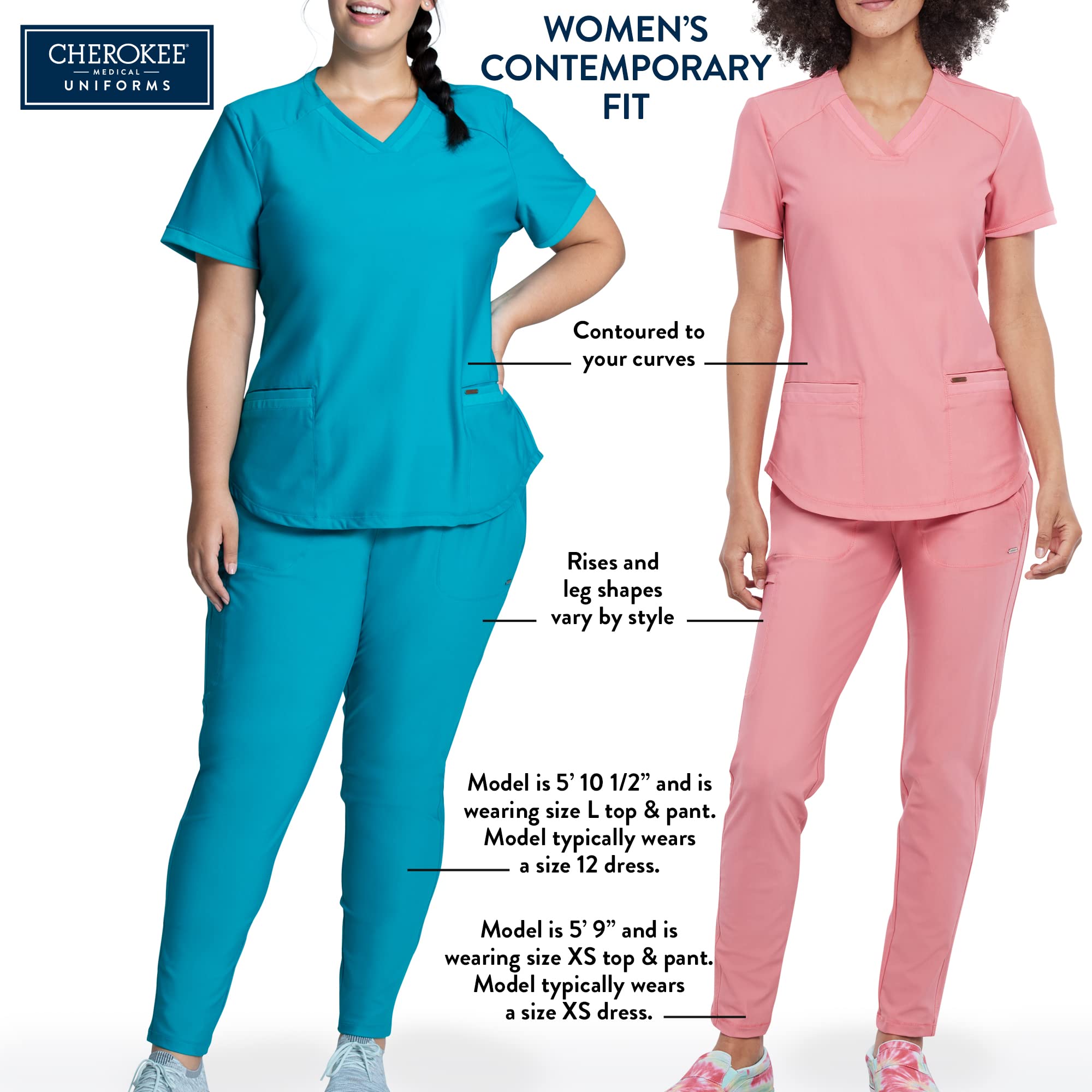 Scrub Pants for Women Workwear Originals Pull-On Waist with Rib-Knit Trim WW210, XL, Caribbean Blue