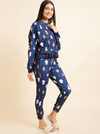 Sweet Dreams Women Printed Full Sleeves Pyjama Set