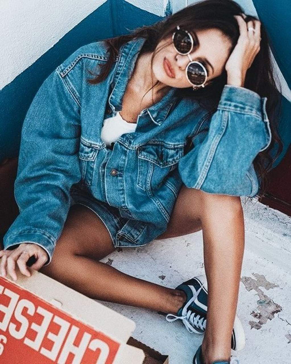 GIFIORE Oval Sunglasses for Women Men,Vintage Retro 90s Sunglasses Trendy Fashion Small Sun Glasses Unisex Style (Gold Frame Gre
