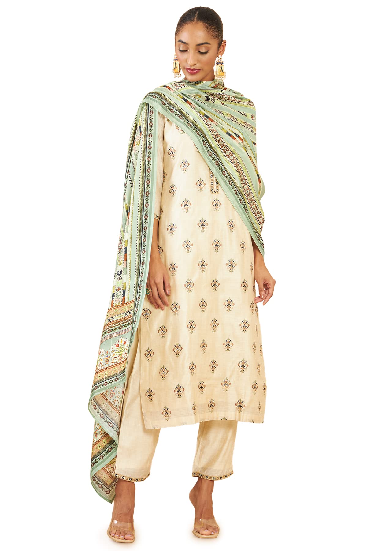 Soch Women Silk Floral Suit Set