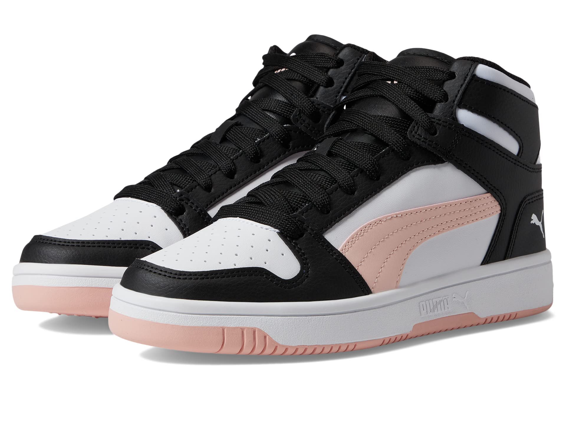 PUMA Rebound Layup Mid Sneaker, Black-Rose Dust, 6.5 US Unisex Big Kid