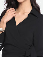 Dennis Lingo Dl Woman Polyester Blend Wrap Knee-Length Dress