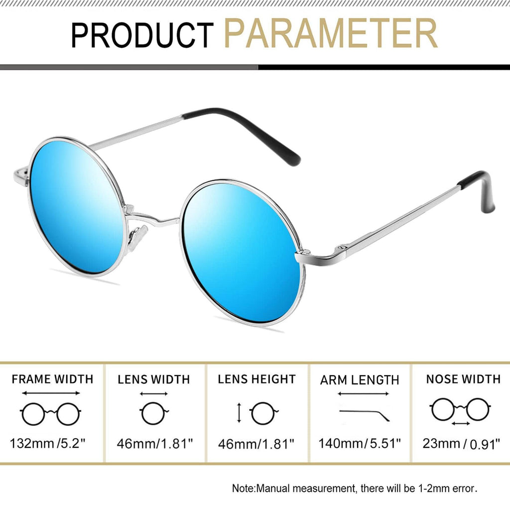 Joopin Small Round Sunglasses Circle Hippie Sun Glasses Polarized UV400 Trendy Circular Shades for Women Men Halloween Costume