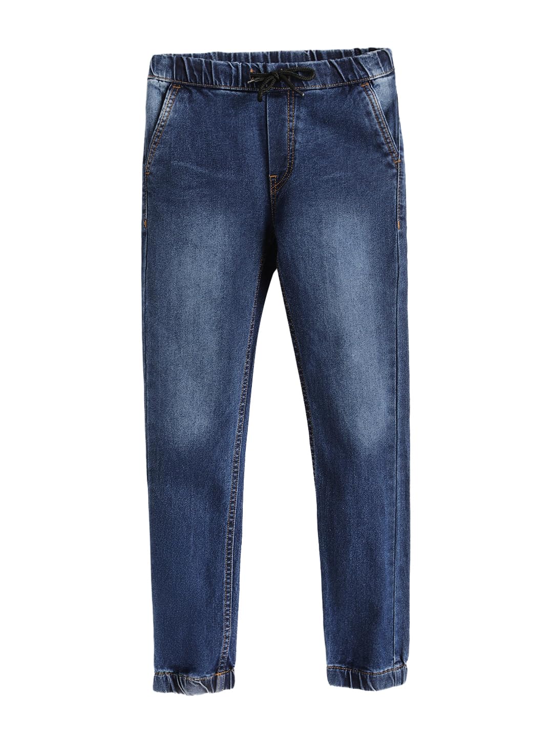 Urbano Juniors Boys Blue Slim Fit Stretchable Jogger Jeans (junhpsjoggerboy-mblue-13-14)-New Condition
