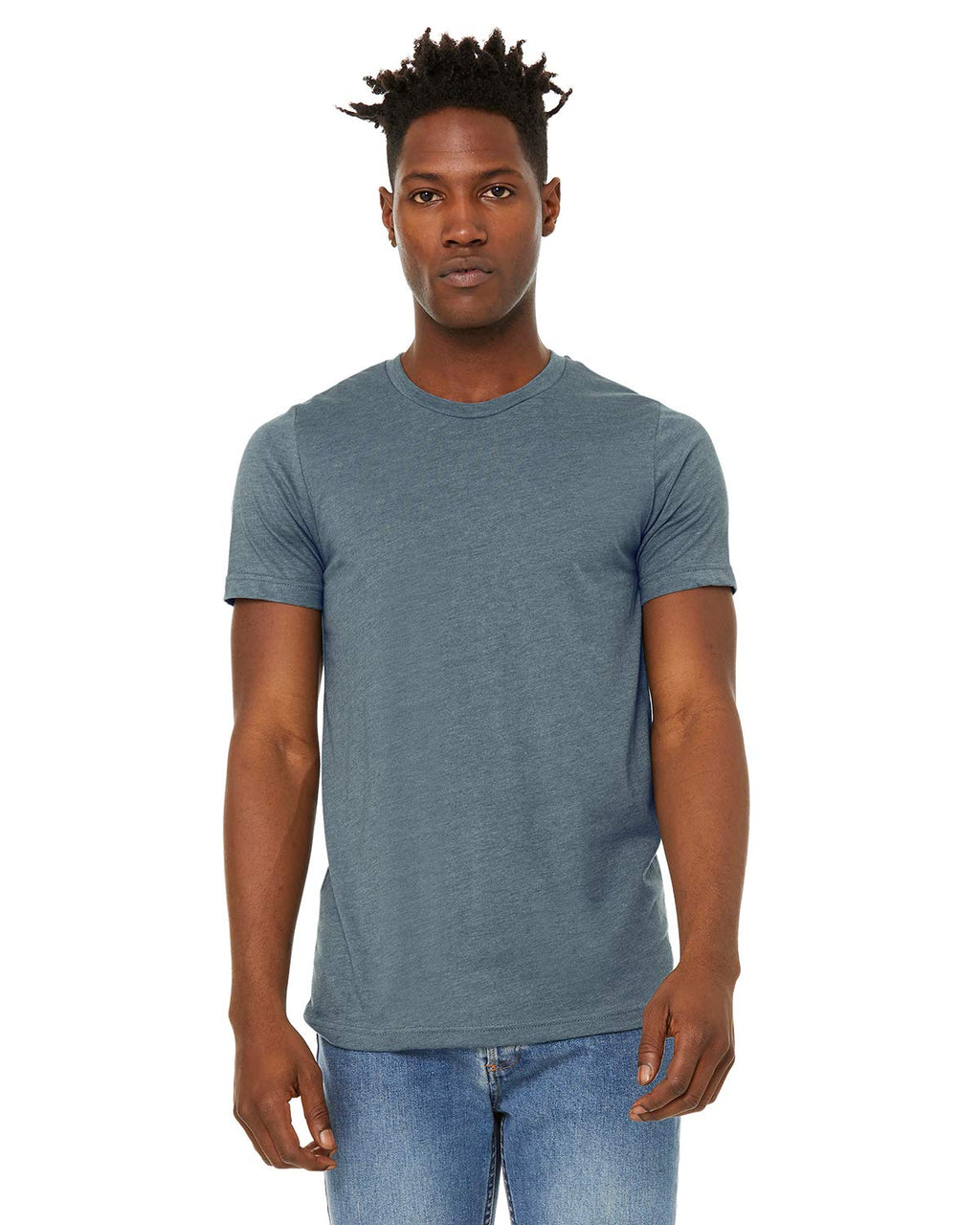 Unisex Sueded T-Shirt - HEATHER RED - XS(D0102H7KE4J)