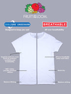 Fruit of the Loom mens Breathable Cotton Undershirts (Regular and Big & Tall) Underwear, Tall Man - White, 3X-Large US