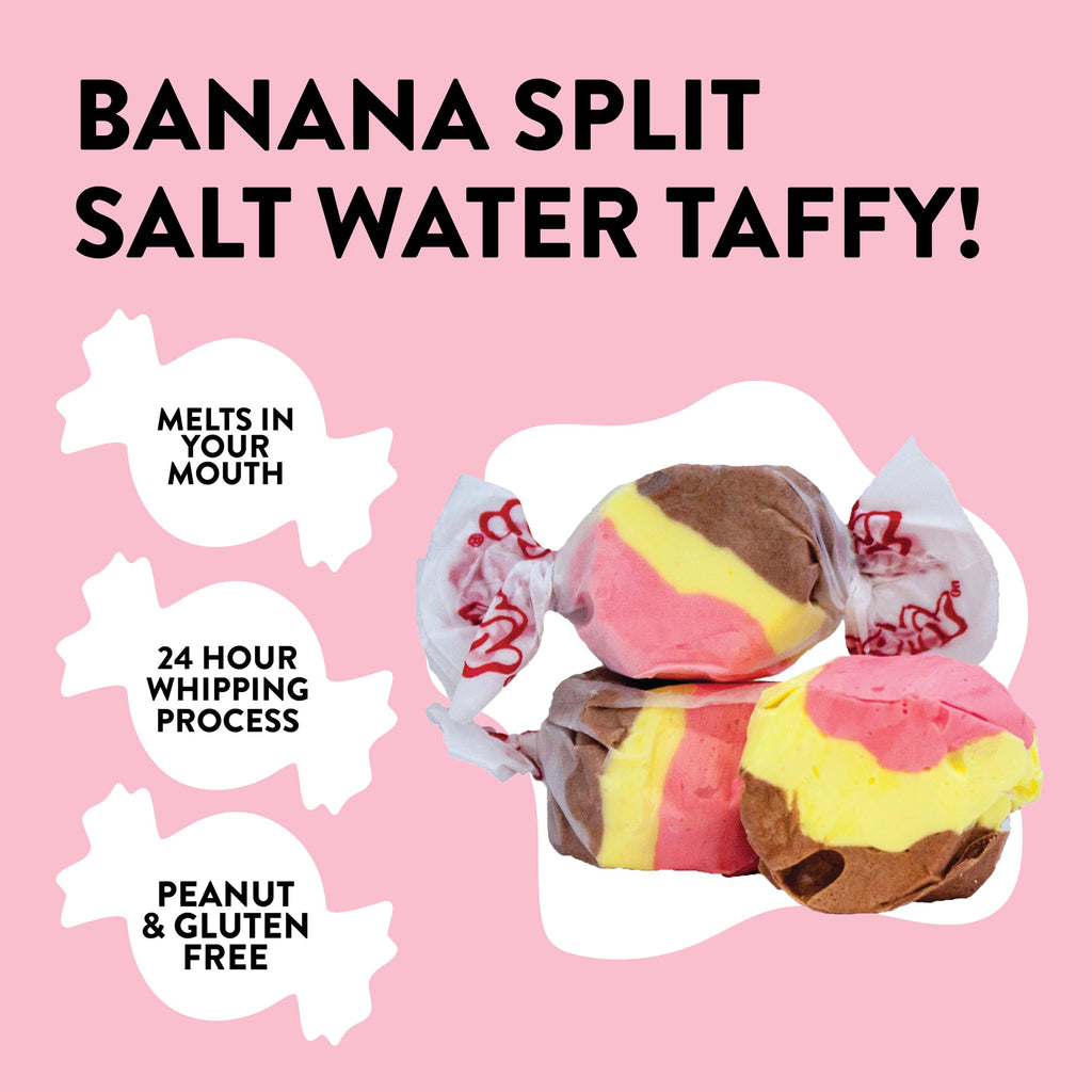 Taffy Town Saltwater Taffy, Banana Split, 25Lb