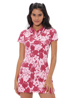 The Souled Store Official Mickey Mouse: Expressions Women And Girls Short Sleeves Collared Neck Ribbed Dresses Pink