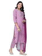Stylum Women'S Floral Printed Rayon Straight Kurta Pant With Dupatta Set