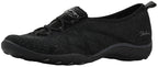 Skechers Women's Breathe-Easy-A-Look Mary Jane Flat, Black, 8 M US