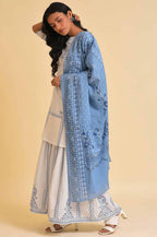 W For Woman Women'S Cotton Kurta, Sharara & Dupatta (23Fews19276-120843_Broken White