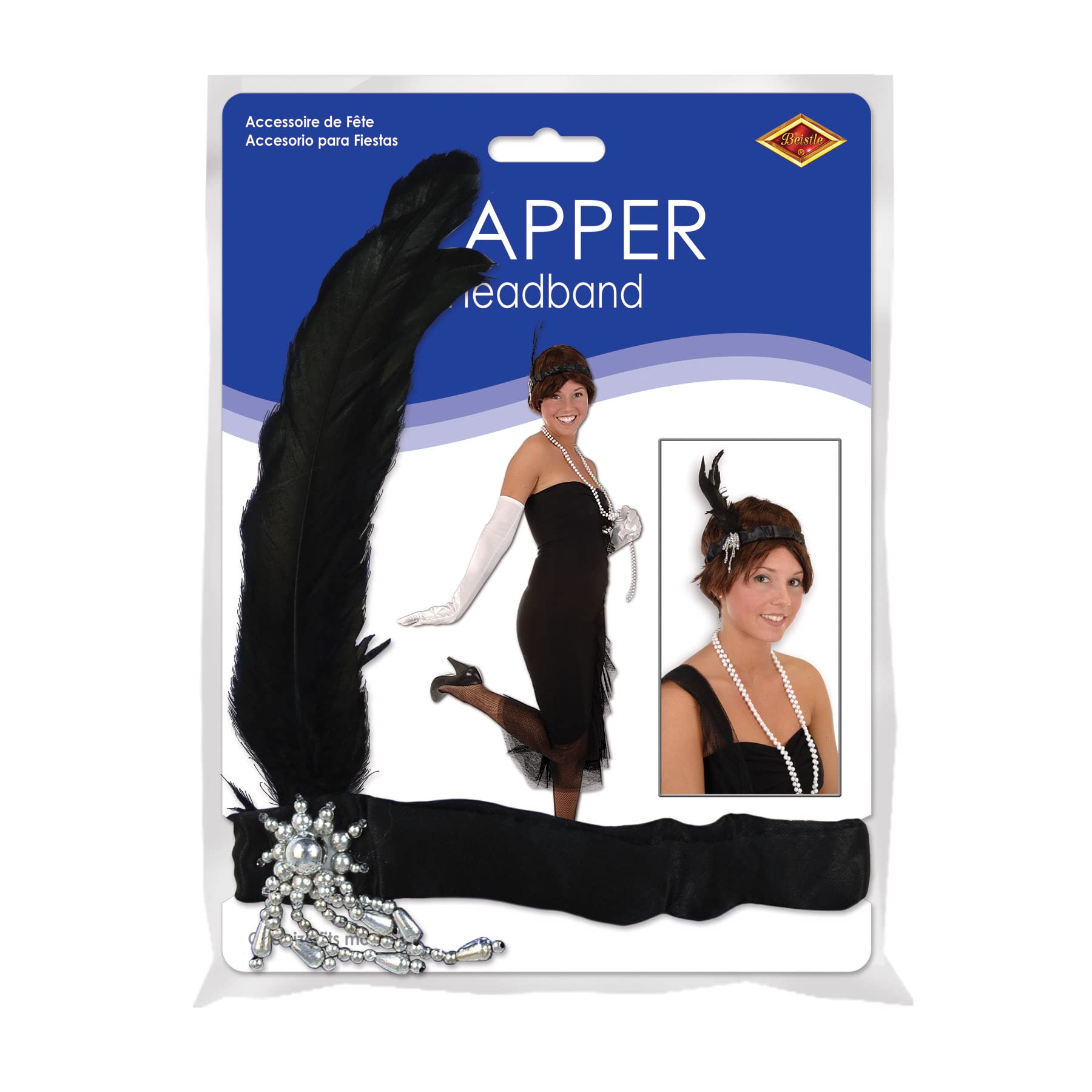 Flapper Headband Party Accessory (1 count) (1/Pkg)