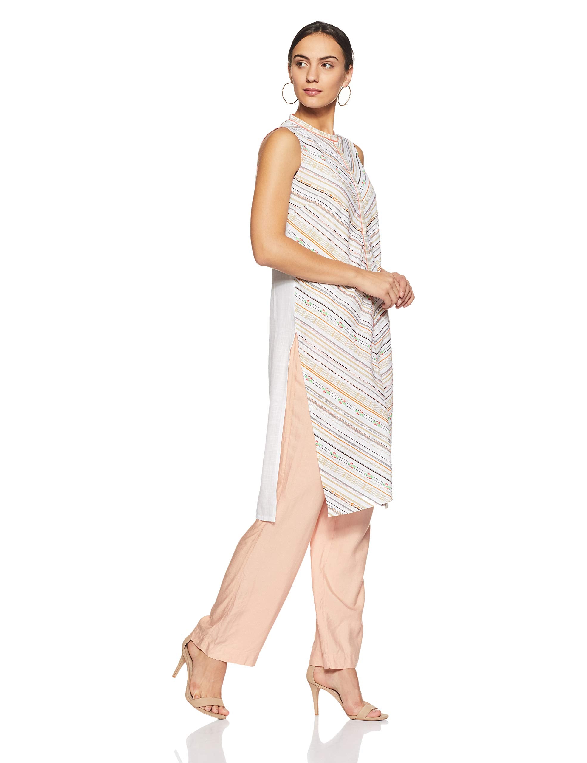 Aurelia Women'S Cotton Floral Straight Kurta