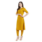 Popwings Casual Keyhole Hosiery Kurti Jegging Set