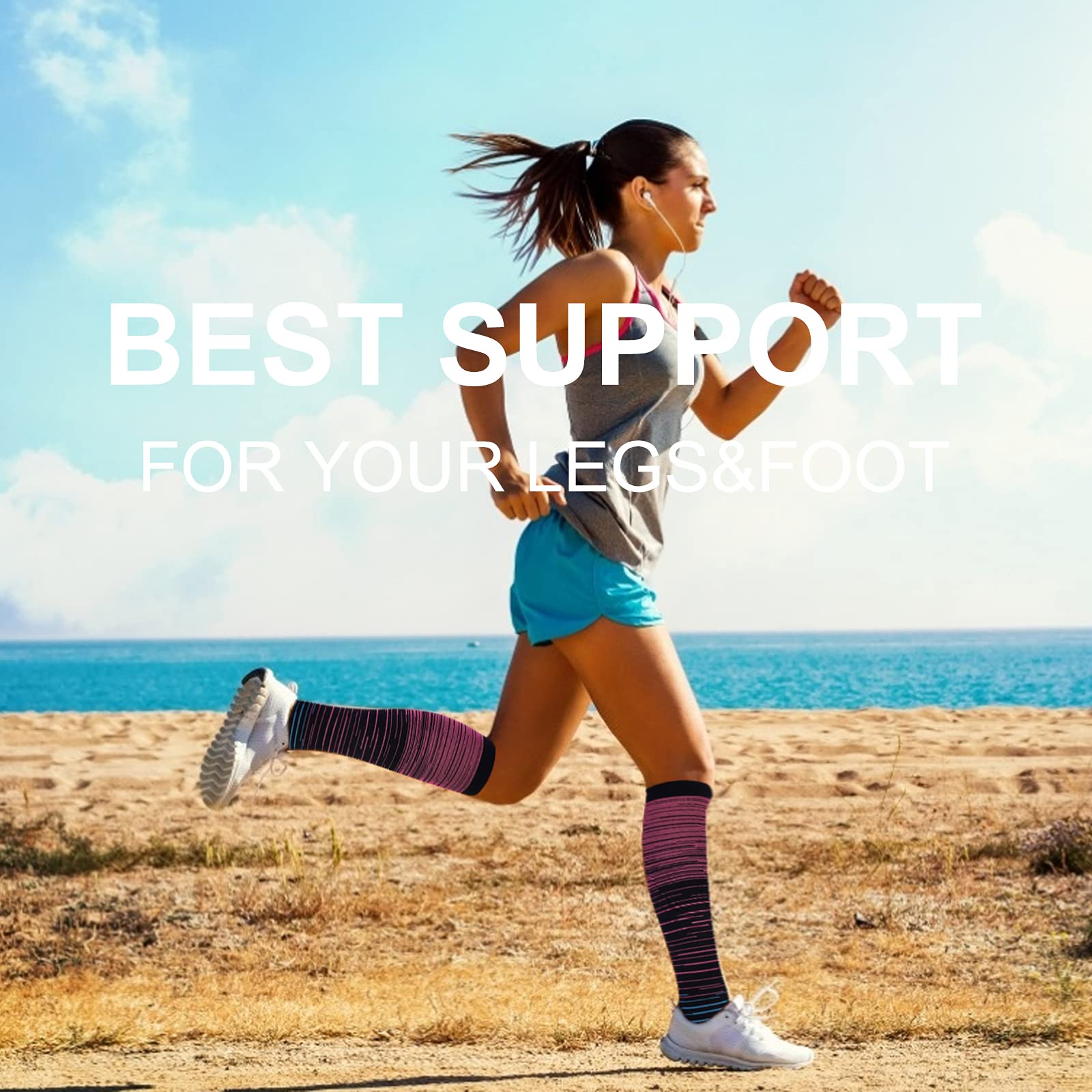 bropite Compression Socks for Women & Men Circulation-Compression Socks 20-30 mmhg-Best for Running,Medical,Nurse,Travel