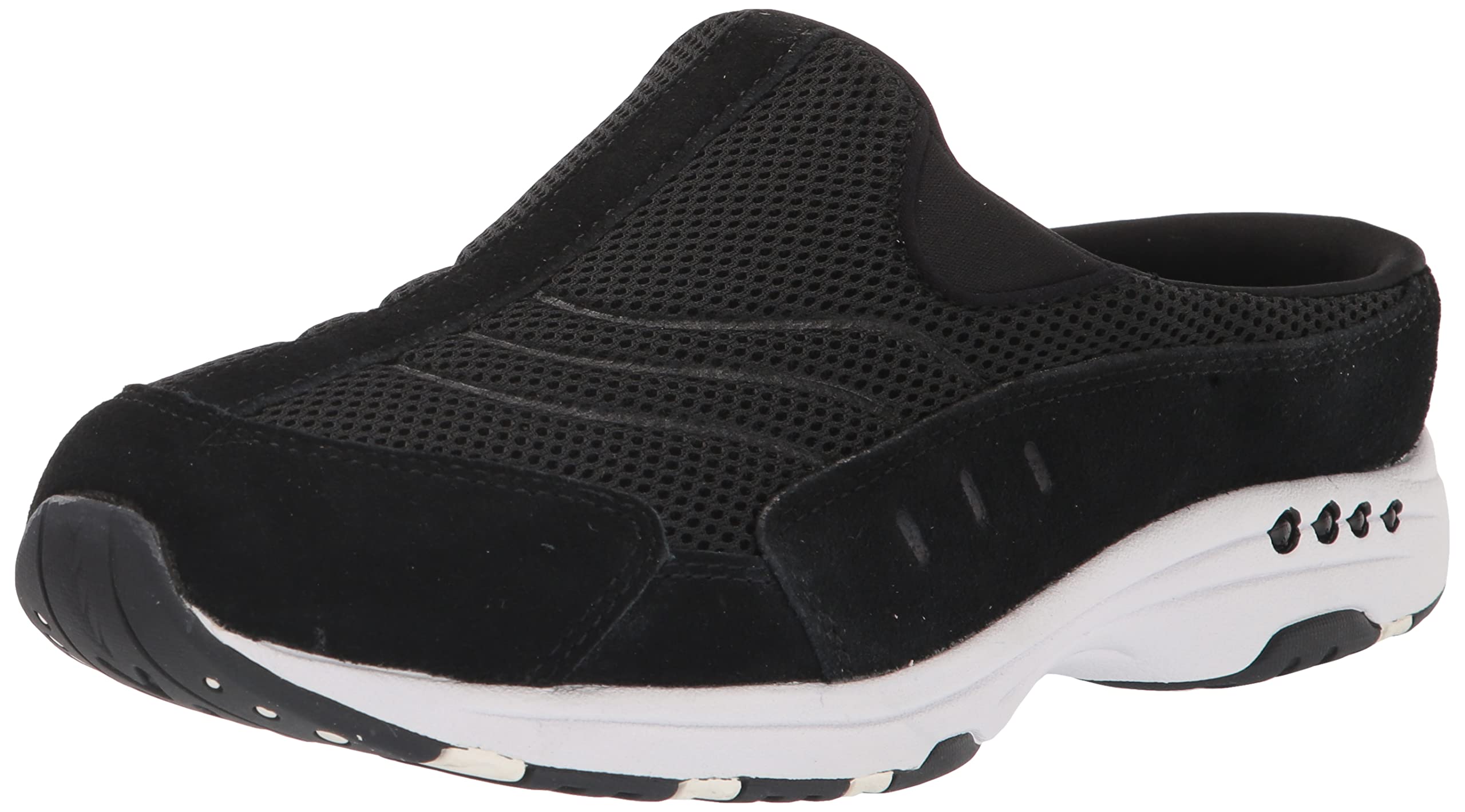 Easy Spirit womens Traveltime Mule, Traveltime Black Suede 960, 6.5