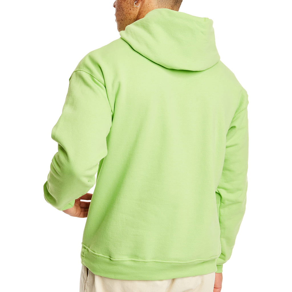 Hanes Men's Pullover EcoSmart Hooded Sweatshirt, lime, Large