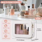 Pinkmik Clear Makeup Bag Travel Case Portable transparent Cosmetic Bag Clear Travel Toiletry Bag Skincare Bag Makeup Bag