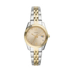 Fossil Women's Scarlette Mini Quartz Stainless Steel Three-Hand Watch, Color: Gold/Silver (Model: ES4949)