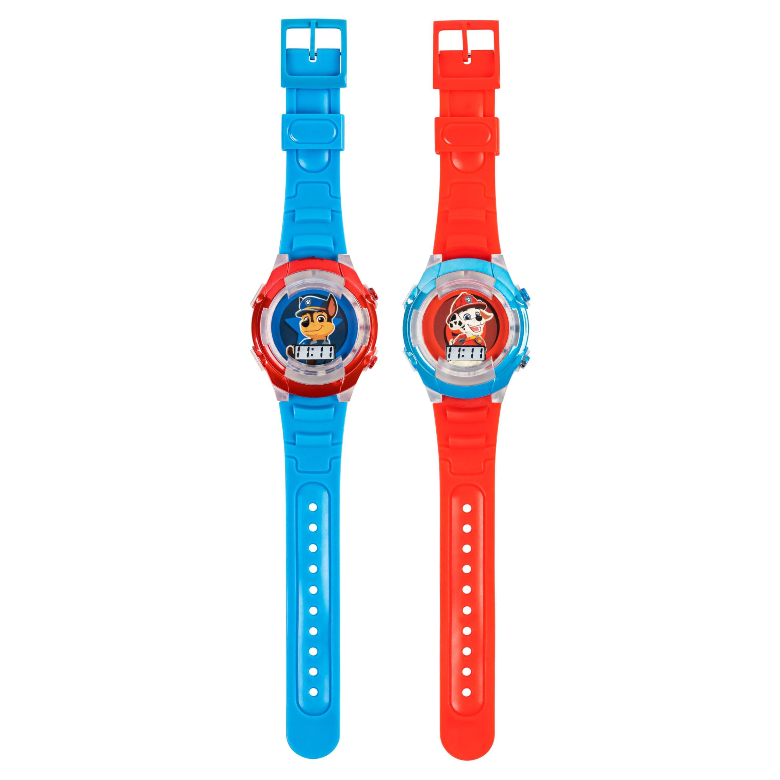 Paw Patrol Kids' Flashing LED Light-Up Feature - LCD Watch Set - Chase and Marshall Digital Watches