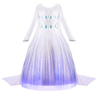 JerrisApparel Girl Princess Costume Snow Party Dress Halloween Cosplay Dress up (3T, White with Accessories)