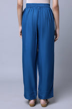 Aurelia WomenS Blue Solid Palazzo Pants