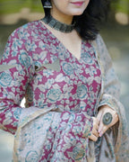 ANNI DESIGNER Ladies Cotton Blend Kurta with Trousers and Dupatta, pink, S