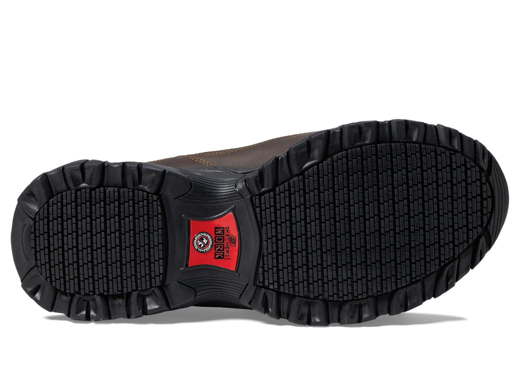 Skechers Men's Holdredge Ryker Hands Free Slip-Ins Construction Shoe, Brown, 9.5 Wide