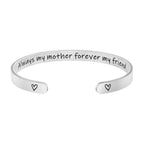JoycuFF Mother 's Day Jewelry Gifts for Mom Inspirational Cuff Bracelets Christmas Birthday Gifts Alway My Mother Forever My Fri