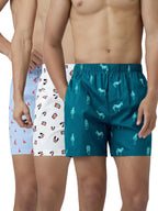 XYXX Mens Super Combed Cotton Remix Printed Boxers [Pack of 2] No-Marks Waistband, Comfort Stretch | Innerwear for Men in Colou