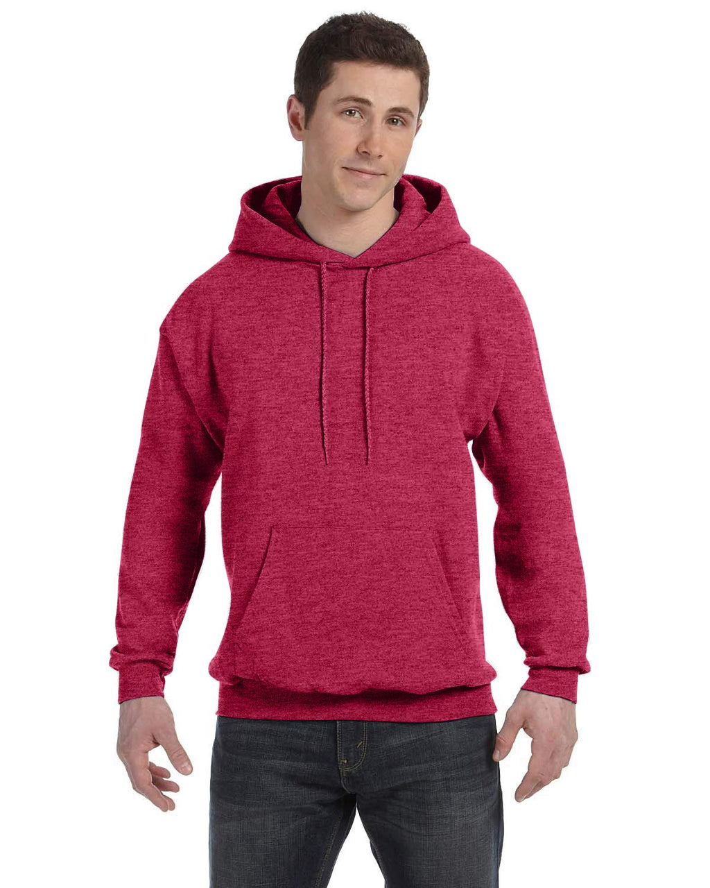 Unisex Ecosmart 5050 Pullover Hooded Sweatshirt - WHITE - S(D0102H7D76T)