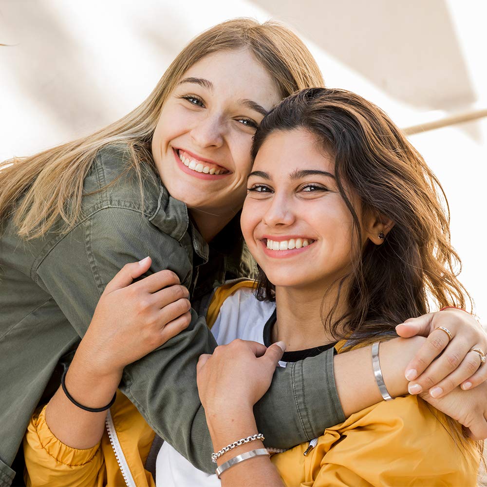 Btysun Cousin Gifts for Women Bracelets for Teen Stainless Steel Cousin Ever Quotes Engraved Christmas Jewelry