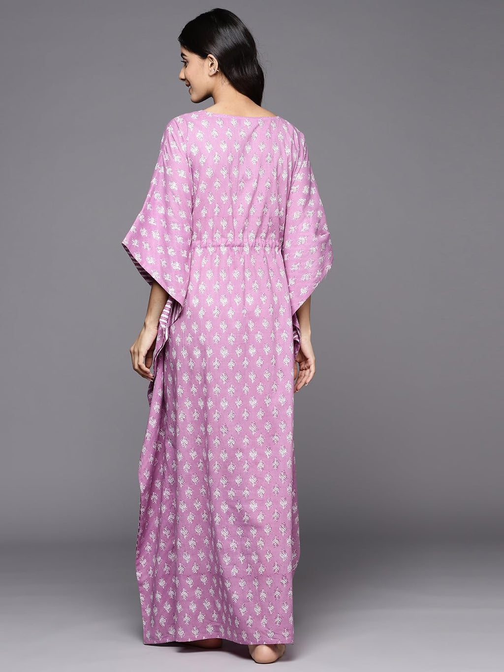 Libas Womens Printed Cotton Kaftan Night Dress For Women