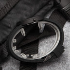 NUOVO Men Watch Big face Rose Gold Men's Watch Black Leather Watch for Men Genuine Leather Band Analog Time Display Mens Watch (