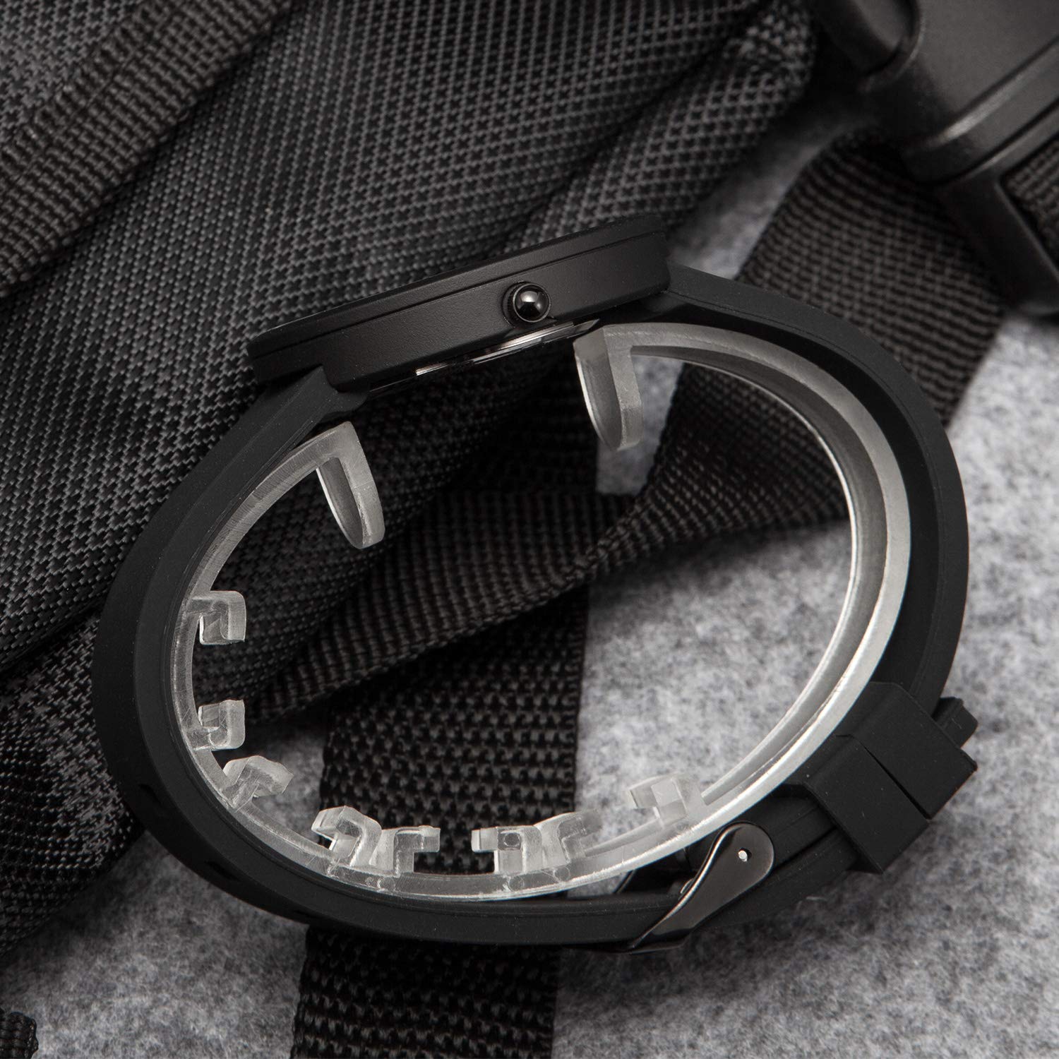 NUOVO Men Watch Big face Rose Gold Men's Watch Black Leather Watch for Men Genuine Leather Band Analog Time Display Mens Watch (