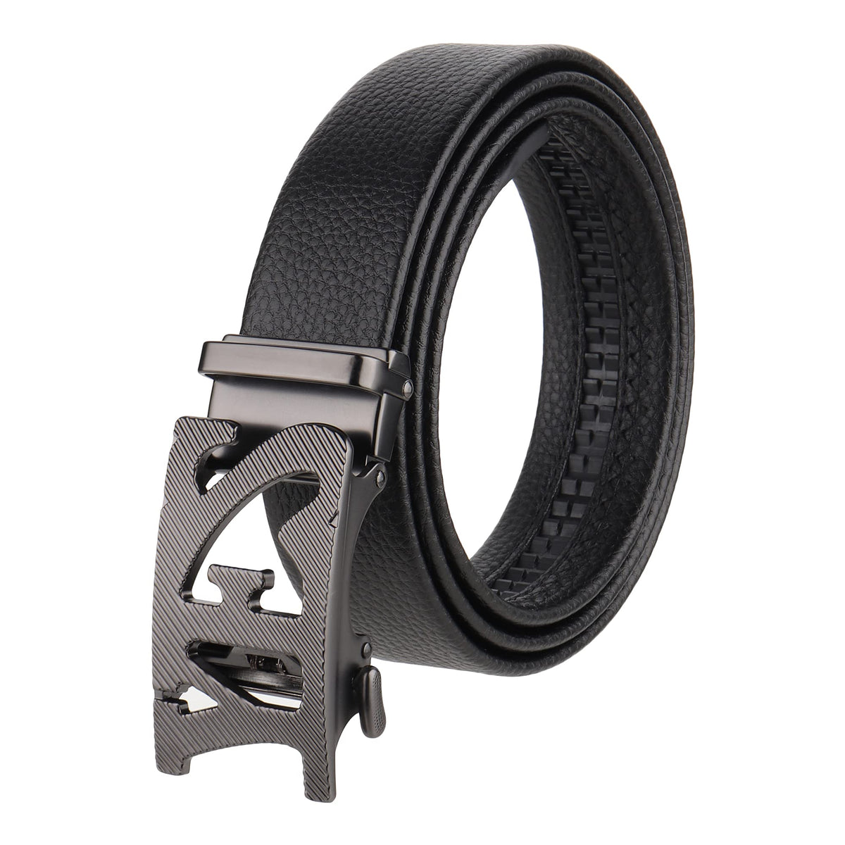 Zacharias MenS Artificial Leather 35 Mm Automatic Lock Belt (Pack Of 1) (S110_Black)