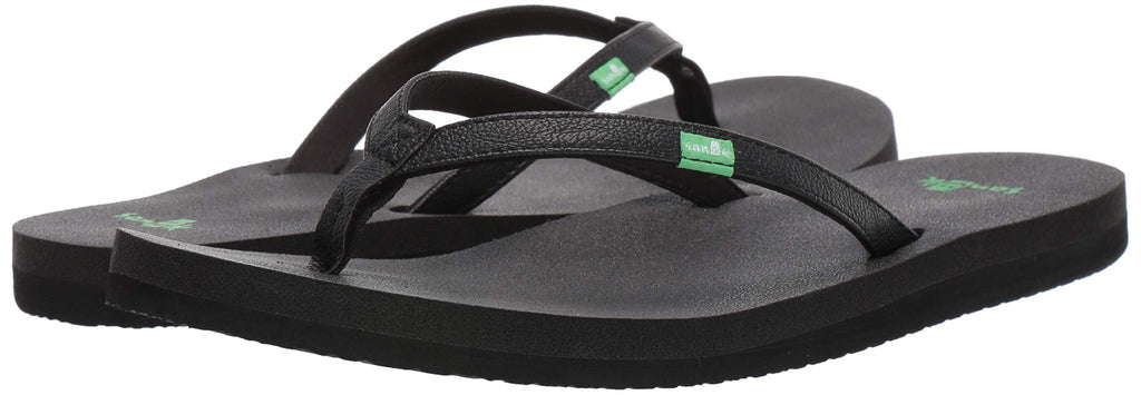 Sanuk Women's Yoga Joy Sandal, Black, 8 M US