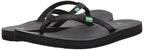 Sanuk Women's Yoga Joy Sandal, Black, 8 M US