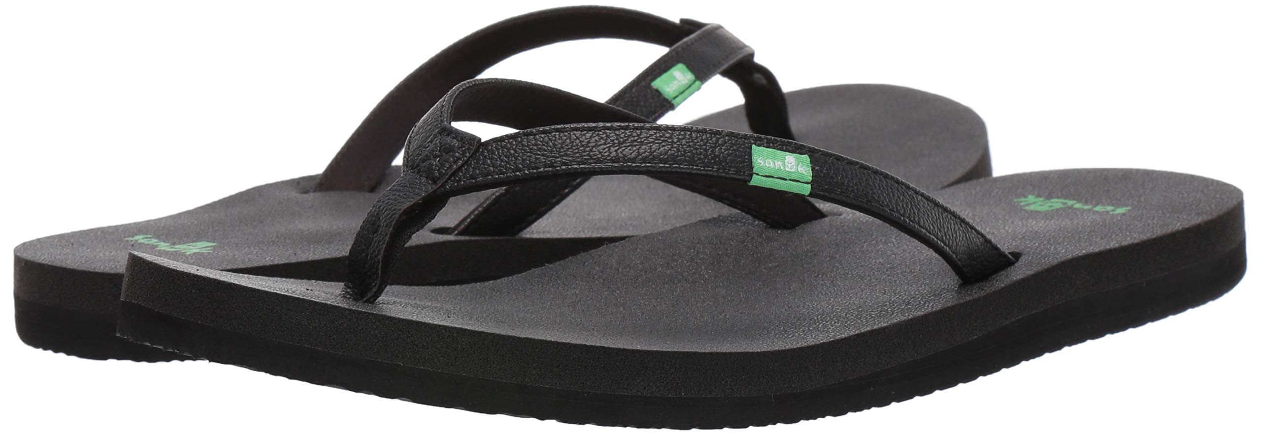 Sanuk Women's Yoga Joy Sandal, Black, 8 M US