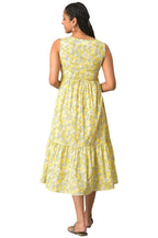 Aurelia WomenS Cotton Fit And Flare Midi Dress (23Fea13888-506839_Yellow