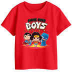 Bon Organik Girls Regular Fit T-Shirt (BON11410_Red