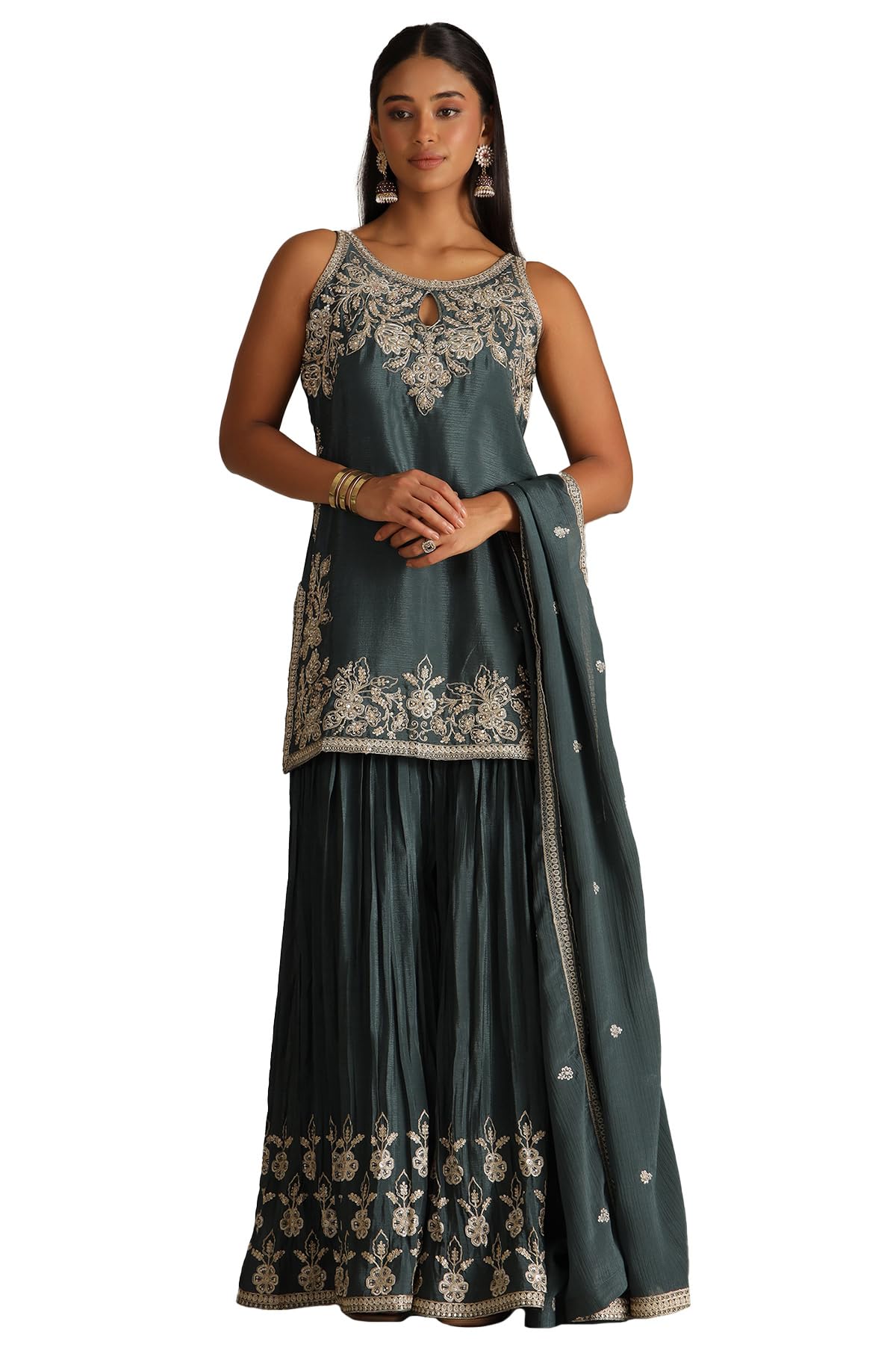 Soch Women Chinon Suit Set with Mirror and