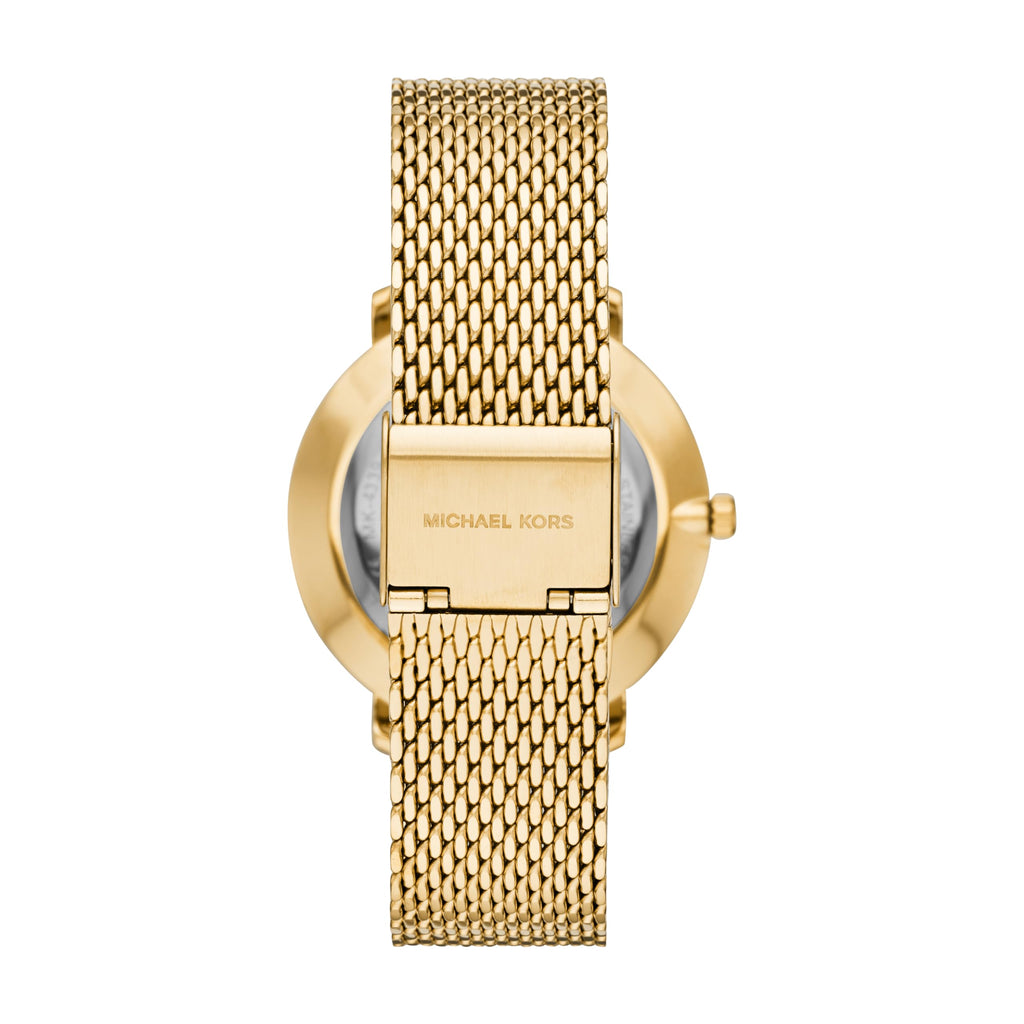 Michael Kors Pyper Three-Hand Gold-Tone Stainless Steel Mesh Women's Watch (Model: MK4339)